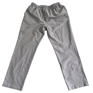 Sag Harbor Pants Women's Size Large Linen Cotton Elastic Waist Pull On Lilac New